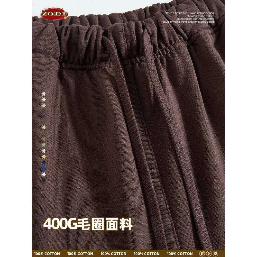 ZODF Solid 2024 Summer 400gsm Cotton Shorts For Men Women Unisex Loose Comfortable Short Pants Brand Bottoms HY0783