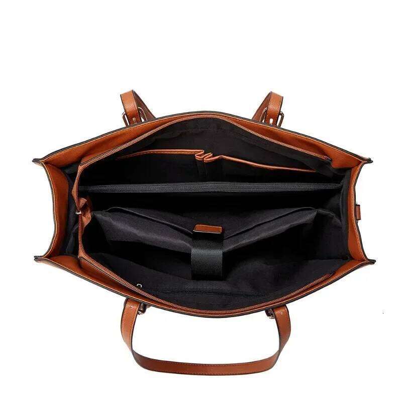 Vintage Design Women's Large Capacity Tote Bagfemale Commuting Business Laptop Bag Office Lady Professional Work Briefcase