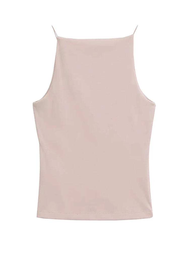 Womens Solid Color Halter Tank Top Sleeveless Vest Thin Straps Camisole Summer Casual Fashion Wear 250527