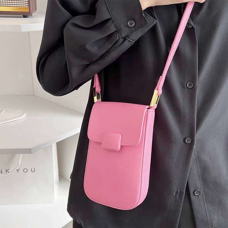 Genuine Leather Cross Body Brand Fashion Buckle Shoulder Bag Large Capacity Cowhide Customized Mini Phone Purse