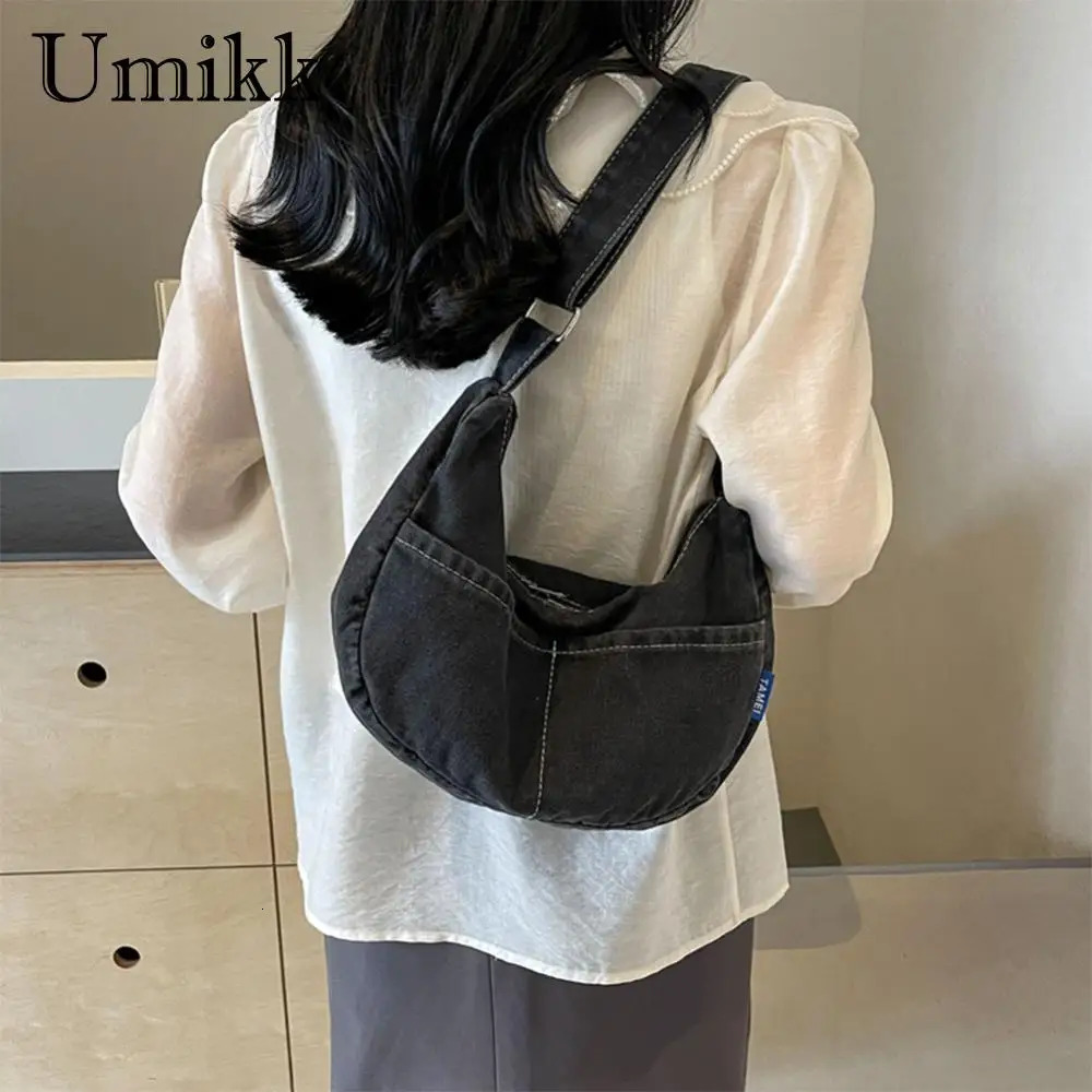 Denim Crossbody Bag Casual Hobo Bag Large Capacity Shoulder Bag Jean Purses for Women Work Shopping Travel 250606