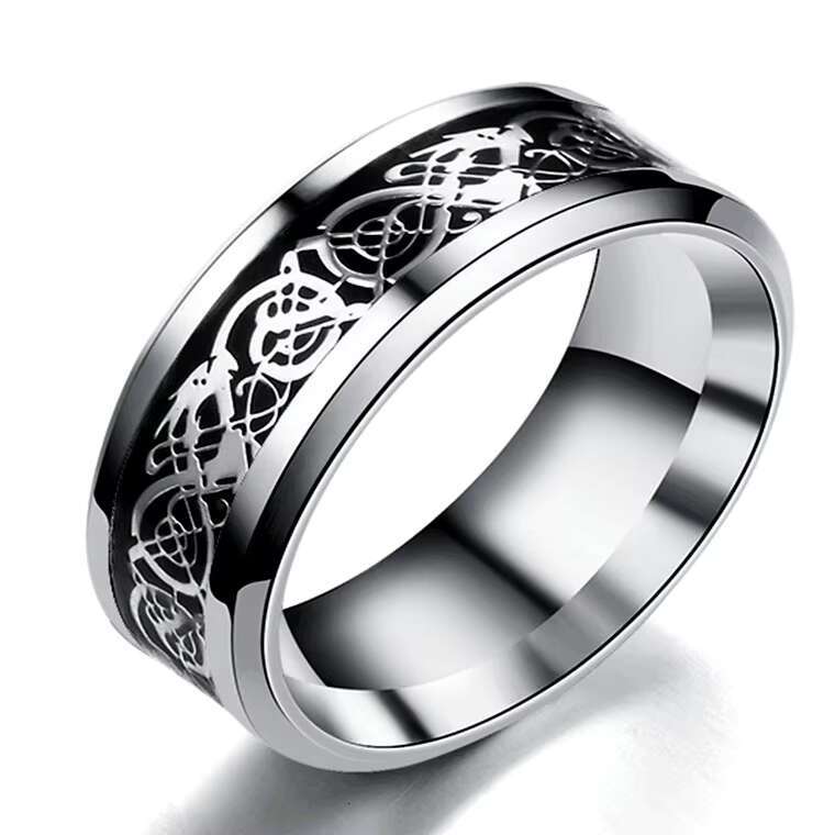 New Style Fashion Versatile Ring Personality Popular Titanium Steel Mens Ring