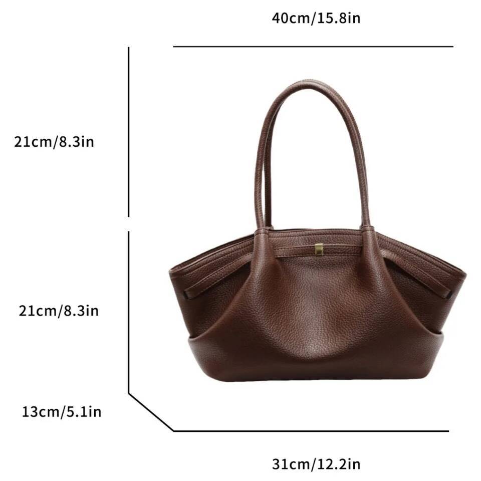 Big Short Handle PU Leather Tote for Women 2025 Y2K Ladies Shoulder Bag Females Retro Handbags and Purses Top-handle Bags