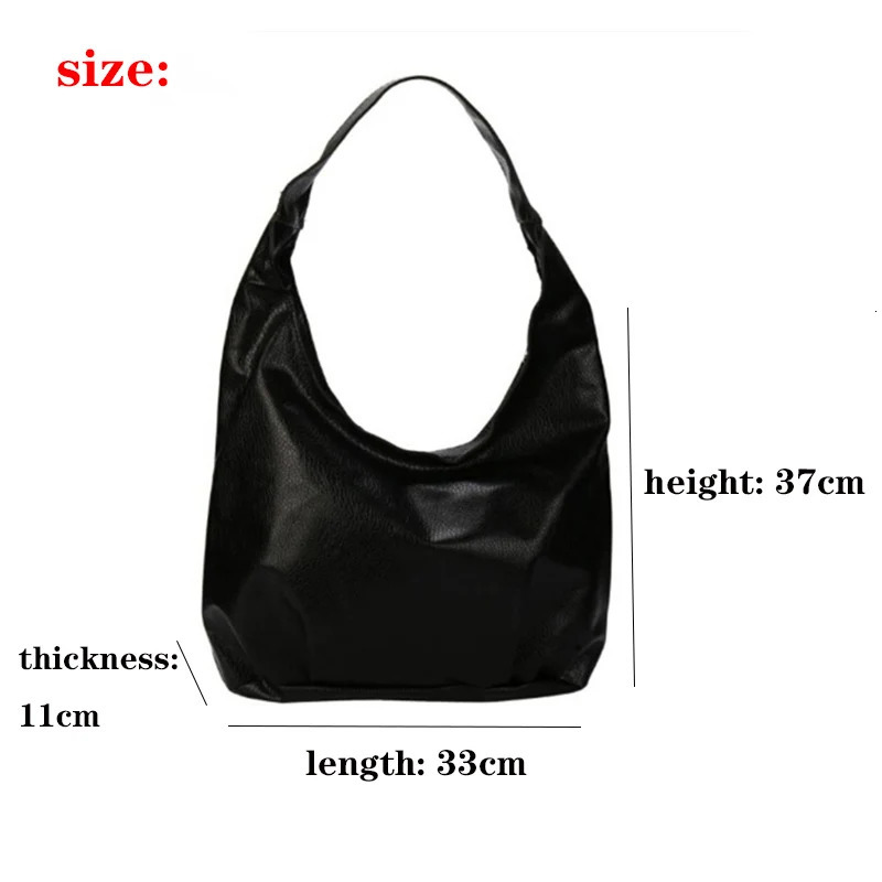 PU Leather Soft Handbag Large Capacity Women Messenger Bag Black Ladies Shoulder Bags For Women Solid Color Zipper Bags 250606