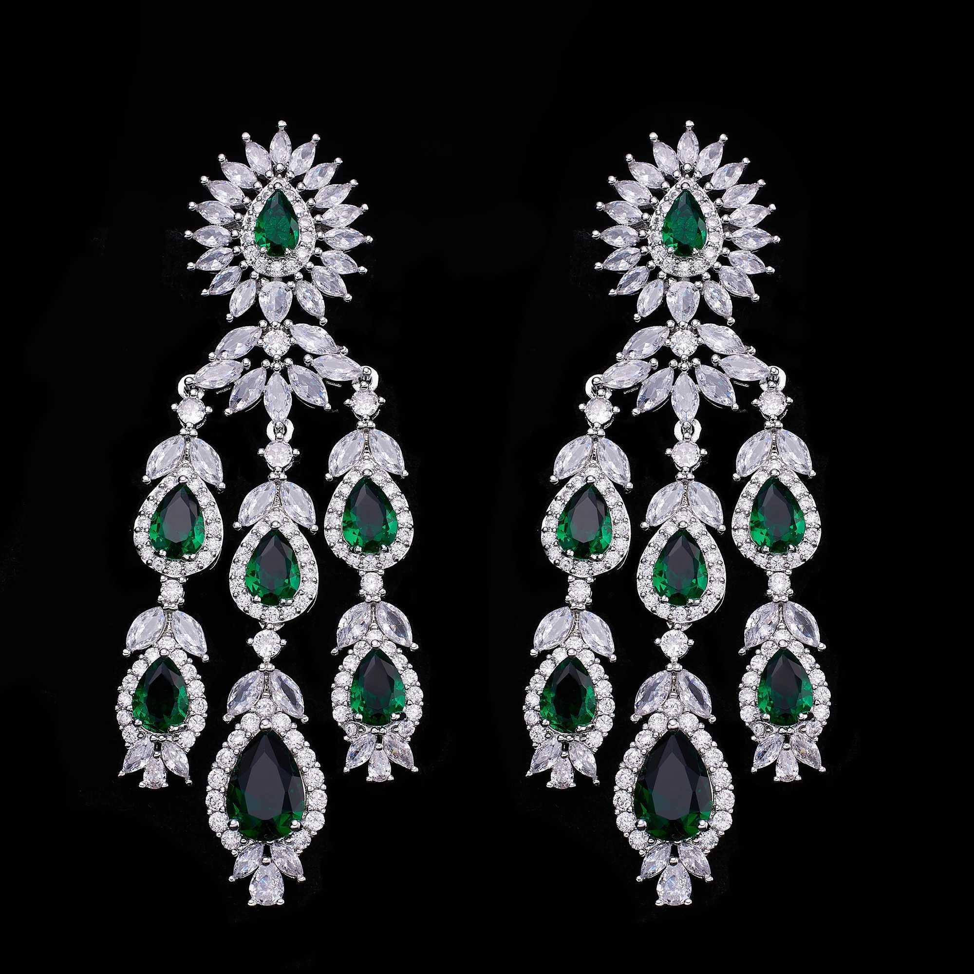 2024 Hot selling 3A Zircon Luxury 4-piece Bridal Wedding Jewelry Set Crystal Necklace Set Dubai Jewelry Set Z250607