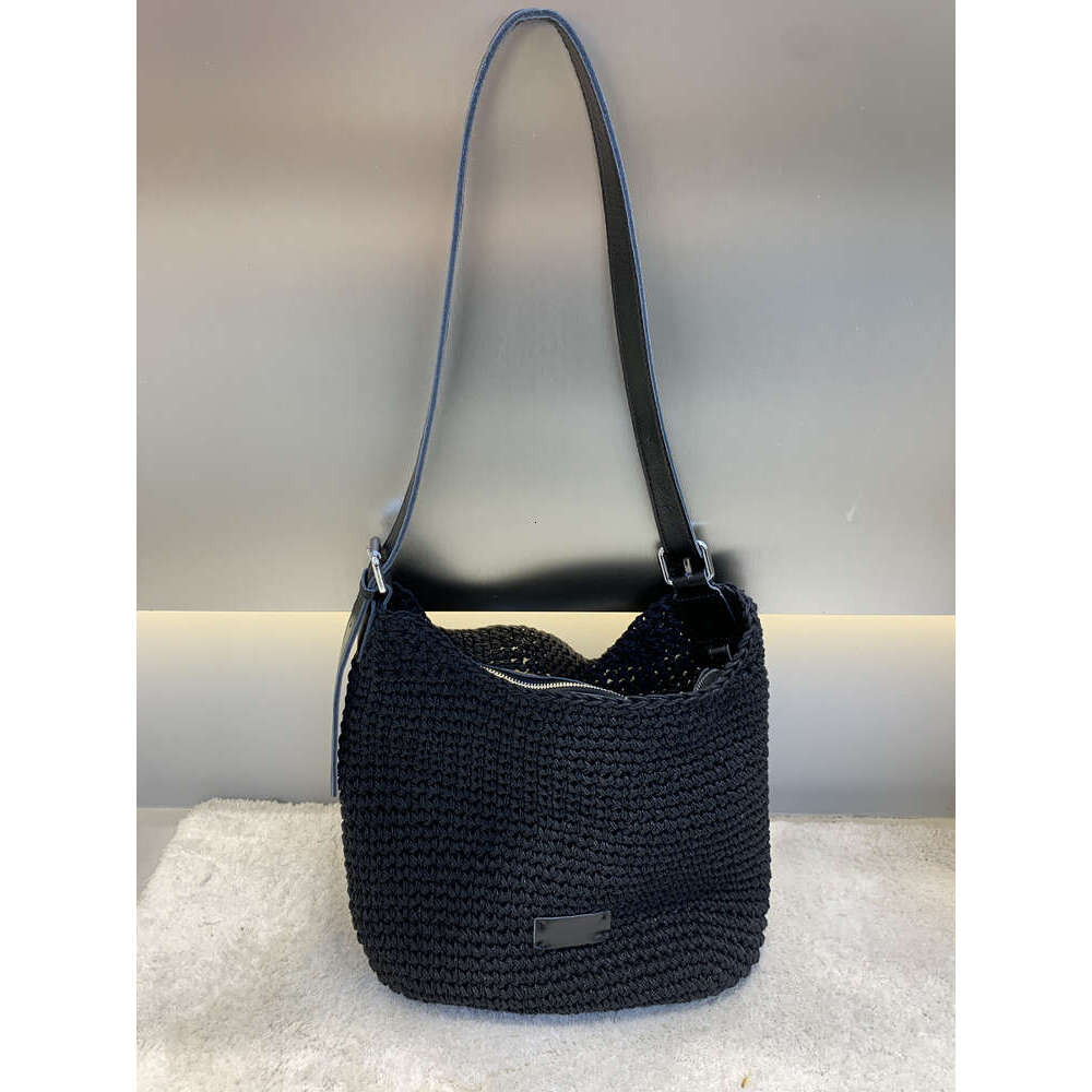 Women s New Color Block Cowhide Woven Large Capacity Tote Single Shoulder Underarm Mother Daughter Crossbody Bag