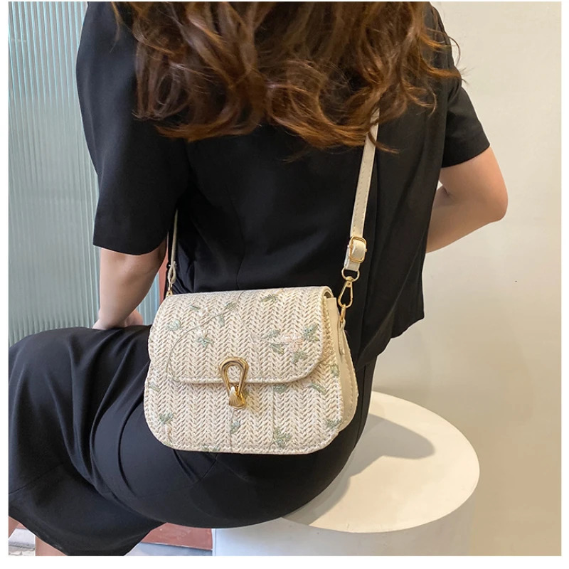 Kids Crossbody Bag Summer Straw Woven Mother Bags for Girl Women Shoulder Purses and Handbag Bolsa Infantil Menina 250605