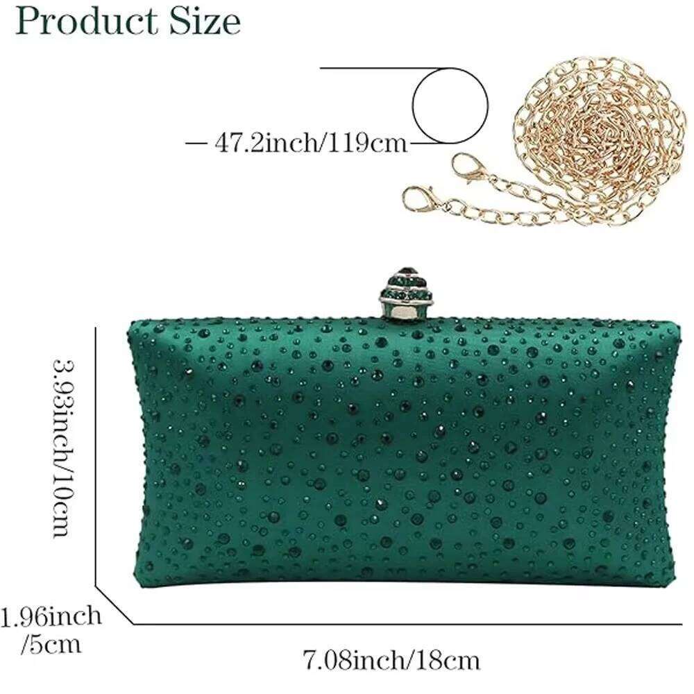Fashion Clutch With Rhinestone Exquisite Design For Women Party Wedding Shoulder Handbag Evening Bag bag