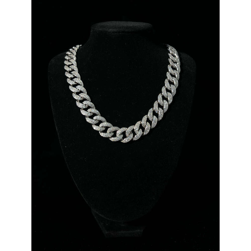 16mm Custom Sterling Sier Moissanite 14k Unisex Wholesale Cuban Link Chain Bracelet Necklace Zircon Brass