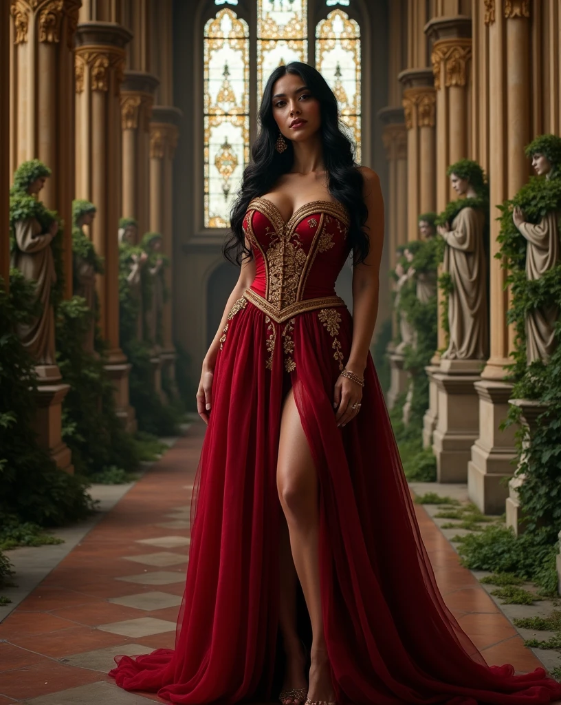 Vintage Burgundy A-Line Evening Dresses With Gold Lace Appliques Side Slit Long Sweetheart Prom Gown Sleeveless Victorian Special Occasion Wear 2025