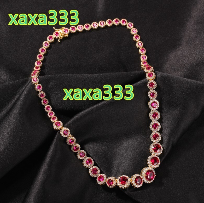 Hip hop ice cubes crystal Cuban chain Miami diamond; men's crystal diamond crystal Cuban chain necklace.