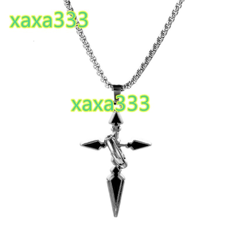 Mens Stainless Steel Cross Pendant Necklace Fashionable and Personalized Jewelry with Link Chain Trendy Style for Party