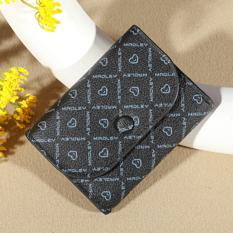 Free Shipping New Designer Bag Women's Wallet Hot-selling Coin Purse Letter Heart Flower Material Clutch Bag Card Bag Credit Card ID Card Bag Bus