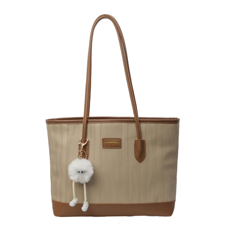 designer Large Capacity Commuter Tote Bag 2025 New Niche Versatile Color-Block Handbag Fashion Simple Shoulder Underarm Bag