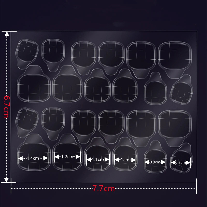 240 Pcs Lot Transparent Double Side Adhesive Tapes Glue Sticker False Nail Stick Tools 250605