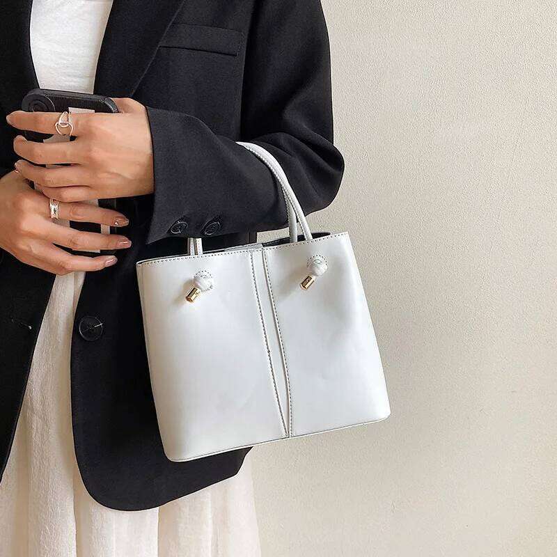 Designer Knot Handle Bucket Bags for Women Brands Purses and Handbags Commute Black Shoulder Crossbody Bag Tote Clutch