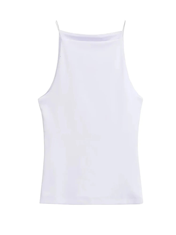 Womens Solid Color Halter Tank Top Sleeveless Vest Thin Straps Camisole Summer Casual Fashion Wear 250527