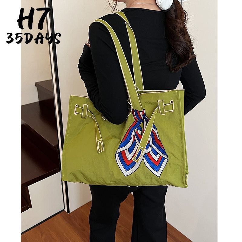 Free shipping designer Bow Embroidery Tote Shoulder Bags Eco-friendly single crossbody square bag high-capacity for women Canvas