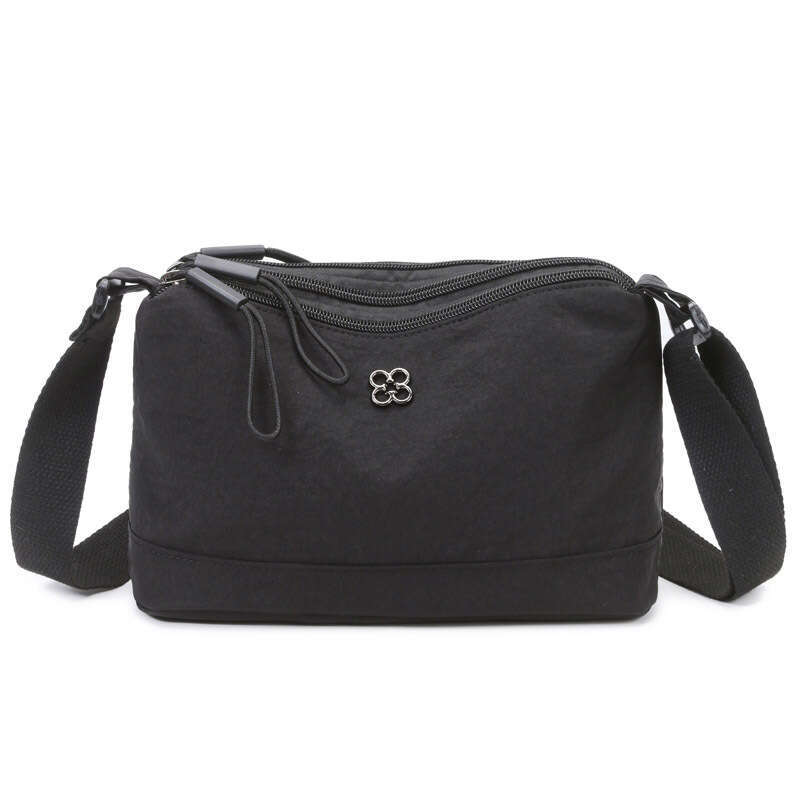 2024 Early Autumn New Commuter Shoulder Multi-Compartment Versatile Nylon Small Square Women's Simple Solid Color Crossbody Bag