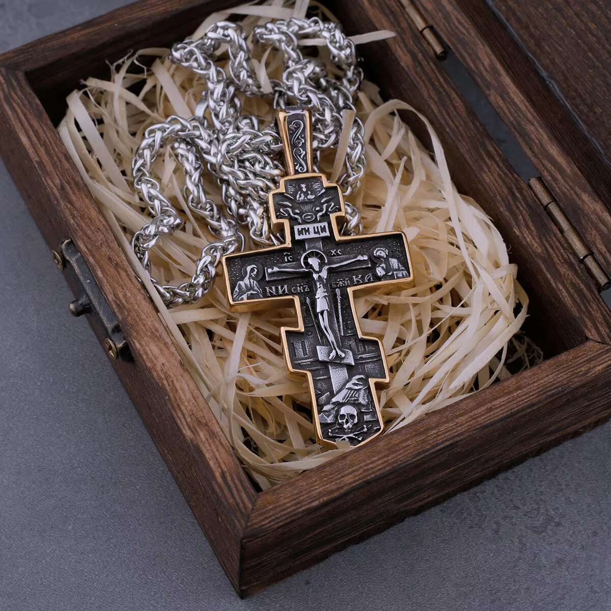 Christian Cross Pendant Cyclist Hip Hop Necklace Stainless Steel Mens Jesus Cross Necklace Pendant Bulk Items Wholesale