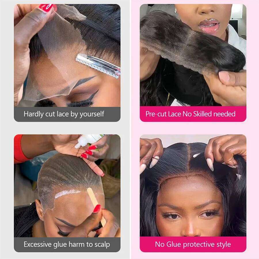 NAMM 4x6 Lace Closure Wig Body Wave Ready GO Pre Cut Glueless Wigs Human Hair Beginner Friendly