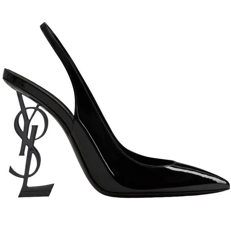 Designer Shoes Women's French Style Slingback Sandals Pointed Toe Alphabet Heel Free Shipping