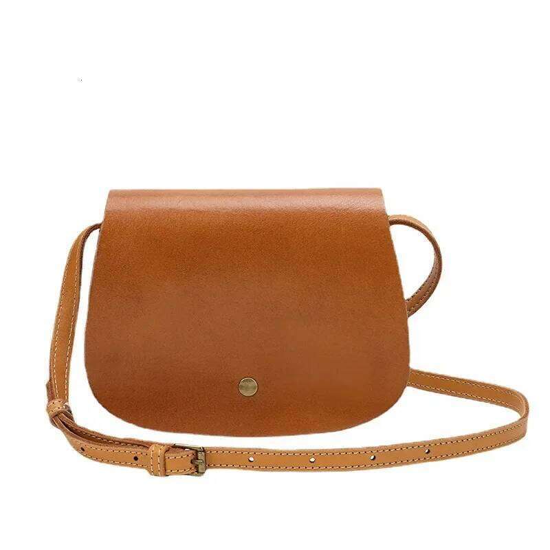 Transman Handmade 2021 Classic Revised Corduroy Cow Leather Small Crossbody Women's Preppy Style Versatile Saddle Bag 21001