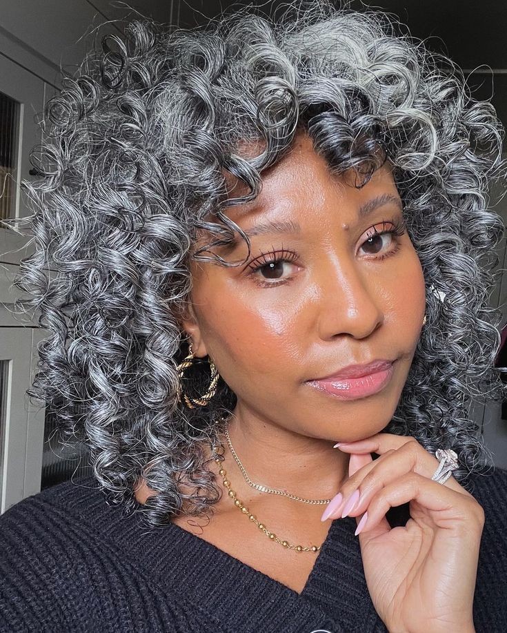 Raw Burmese curly salt & pepper gray color human hair ponytail hair piece extension silver grey highlights striking grey with dark streaks women hairp