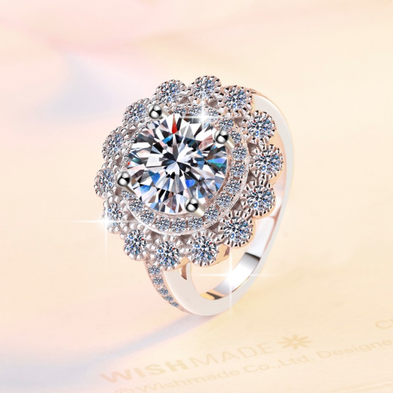 Stylish Unisex S925 Platinum Finish Gemstone Wedding Bangle Featuring a Single One-Carater Radiant Moisstone Stone