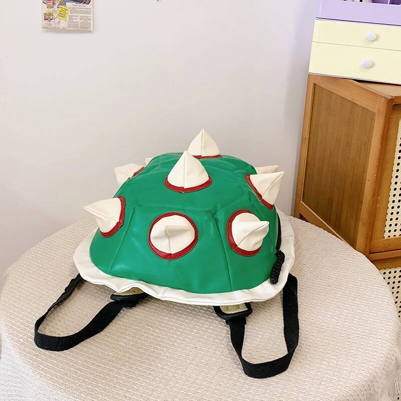 2025 New Cute Turtle Shell Backpack Green Women Kawaii Soft Throns Backpacks Trendy College Student School Bag Gift for Girls