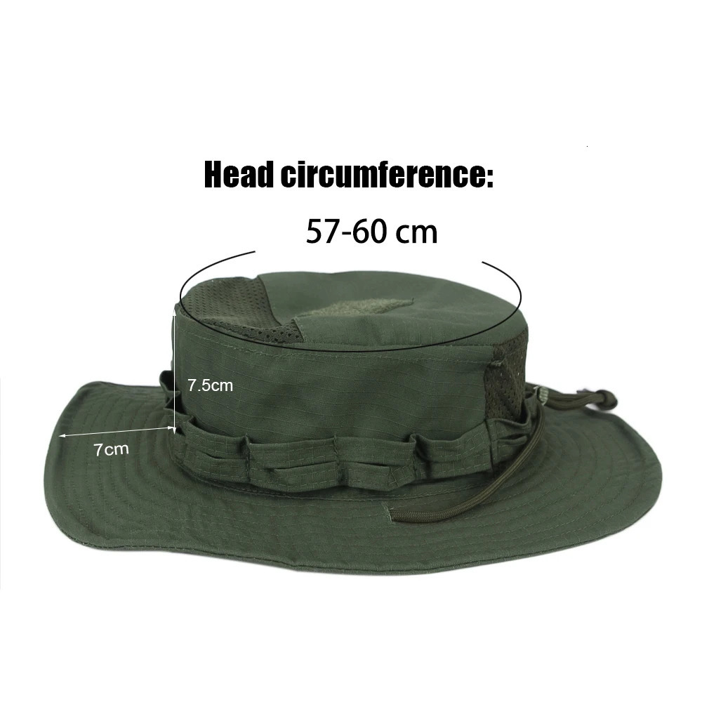 Camo Boonie Hat Sunscreen Breathable Bucket Hat Mens Outdoor Hiking Hunting Fishing Windproof Fishermans Hat 250605