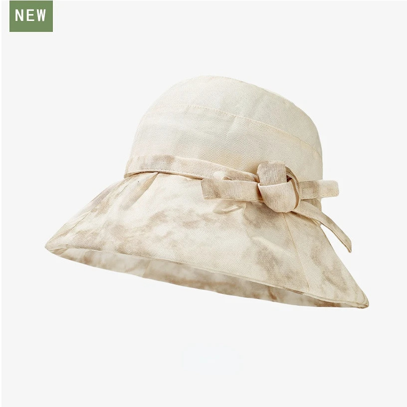 Womens Premium Ombre Floral Bucket Hat with Bow Wide Brim Summer Lightweight Sun Hat UV Protection UPF 50 250605