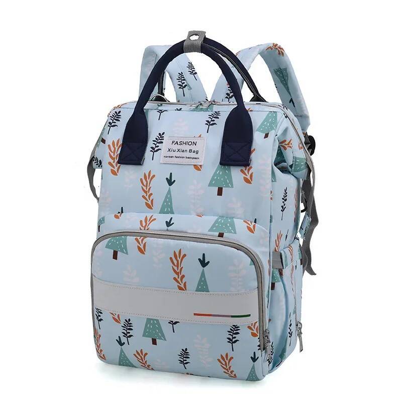 Spring summer large capacity mommy bag 2025 new printed Oxford cloth mother and baby backpack