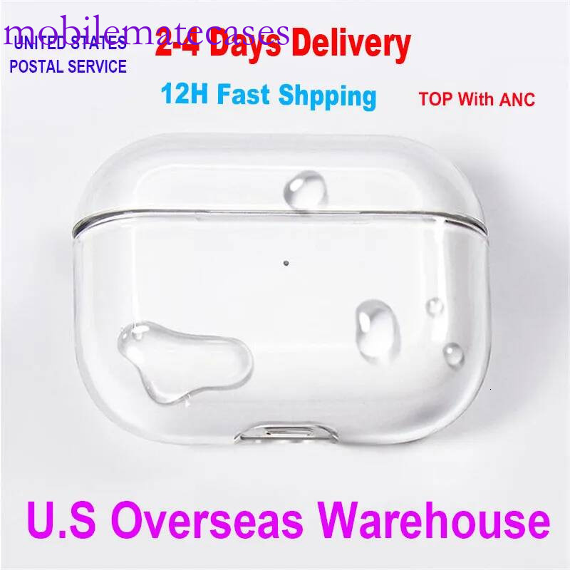 USA Stock For air pods2 airpords 4 3 Earphones pro Bluetooth Headphone Accessories Solid Silicone Airpod headset Cute Protective Cover Shockproof Case