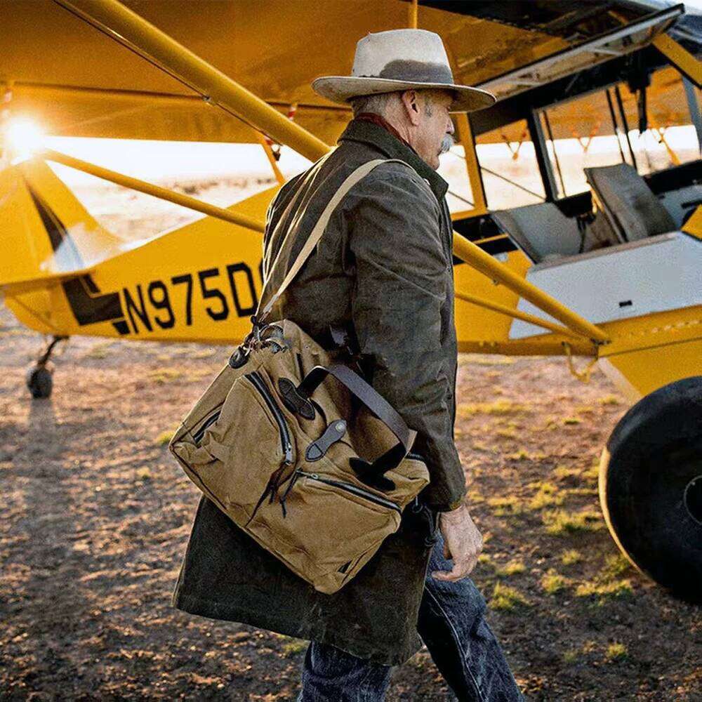 Super Quality Tailor Brando Backpack American Retro Oil Wax Canvas Handbag Heavy Waterproof Shoulder Bag with YKK zipper