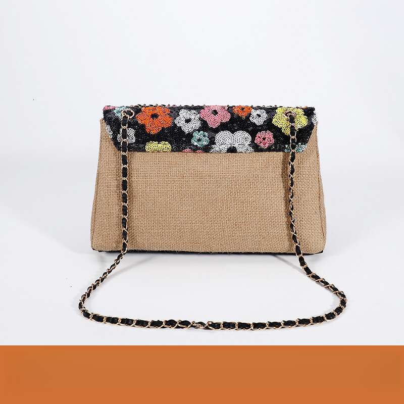 Designer bags Chain Sequin Shoulder 2024 New Embroidered Flower Women's Niche Design Underarm Bag