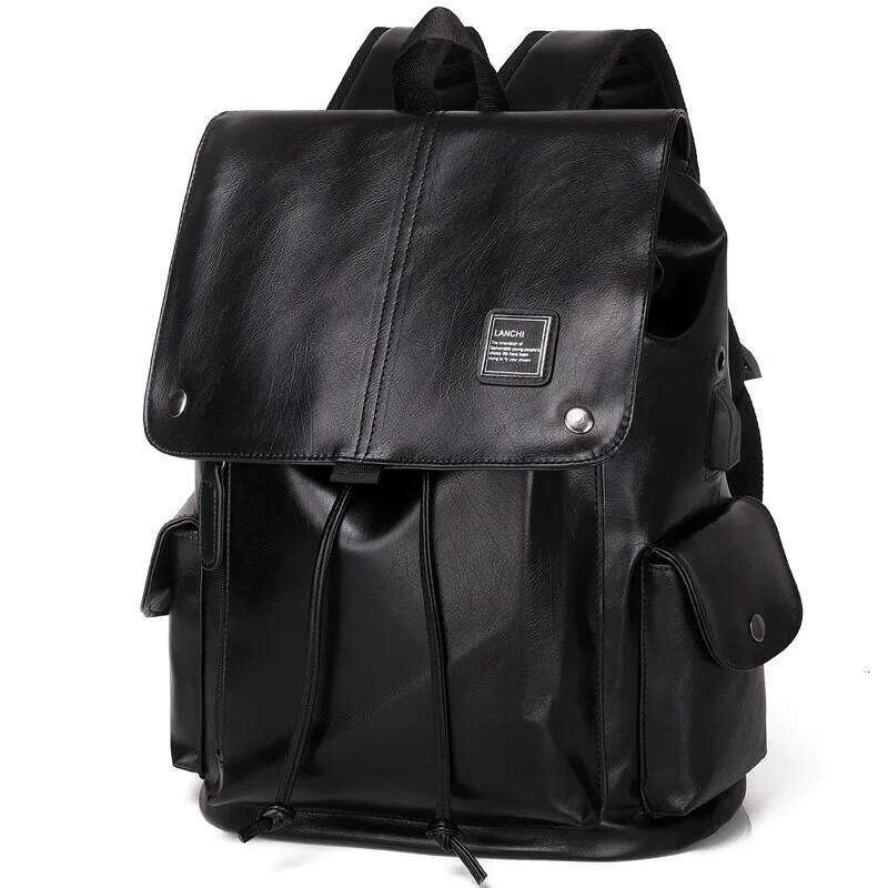 Fashion Brand Leather Men Backpack Business Male Laptop Daypacks Large Capacity Travel College School Bag Rucksack