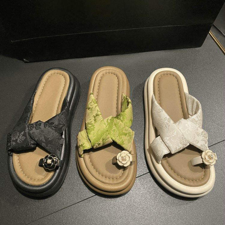 Slippers Ladies flat sandals Women Platform Shale Beach 2025 Sabot Autumn Slides Shoes Summer Clogs Woman Female Slipper dh605855