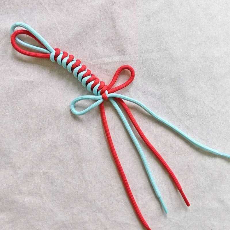 INS DIY Bag Charm Nylon Handmade Snake Knot Pendant Keychain Keyring For Women Handbag Hanging Dec Key HolderXJ250607