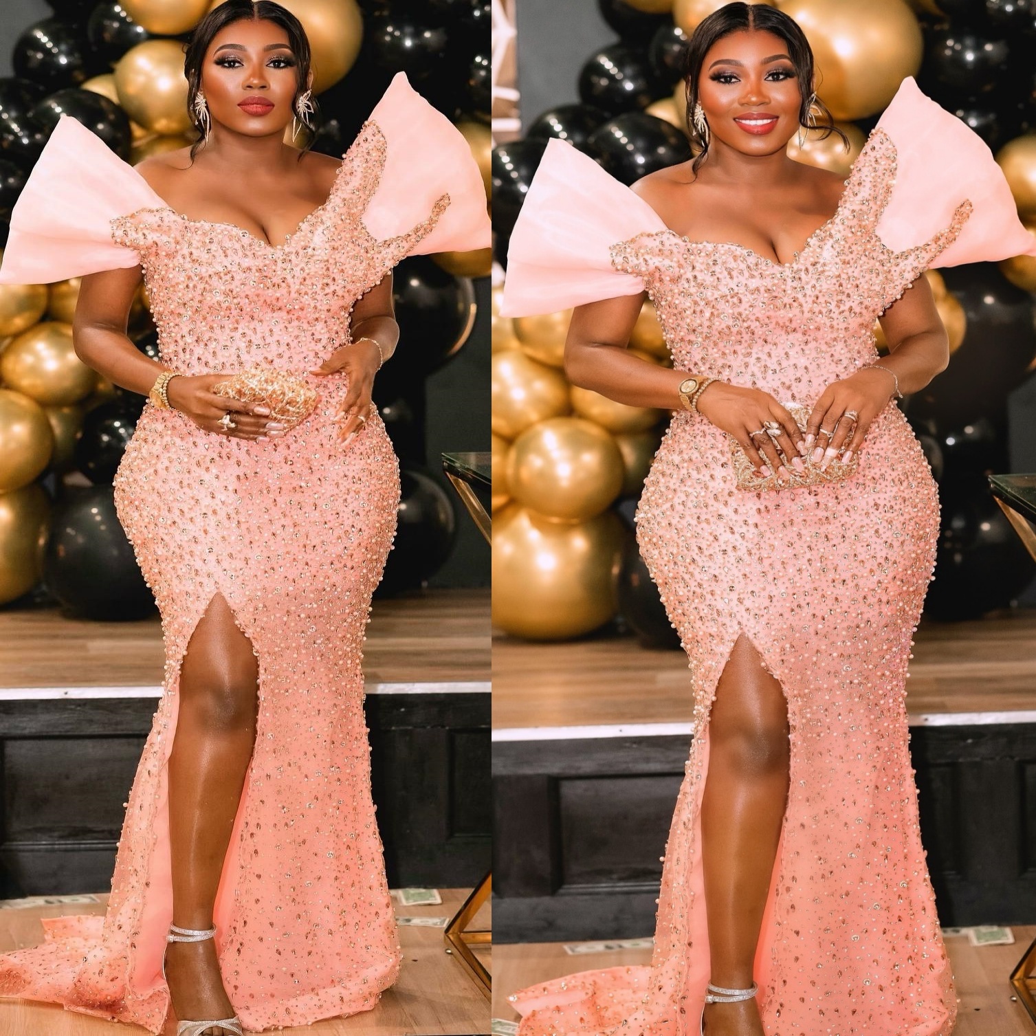 Pink Mermaid Prom Dresses 2025 Beaded Ctystals Luxurious Sparkly Evening Formal Party Second Birthday Engagement Gowns Plus Size Dress For Special Occ