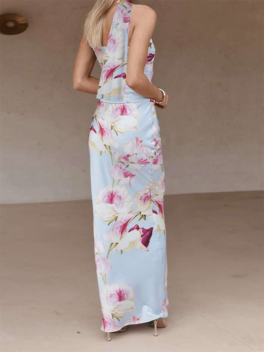 Elegant Maxi Dress with Boho Floral Print and Off-shoulder Design Perfect for Summer Parties and Beach Vacations