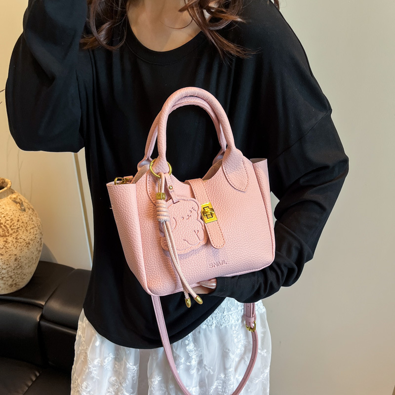 designer Korean Style Handheld Basket Bag for Women, Unique Design Handbag, 2025 New Large Capacity Bucket Bag, Shoulder Bag