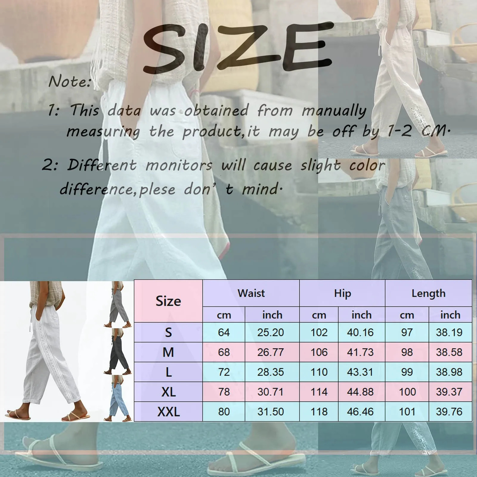Solid Cotton Linen Pants For Women Bohemian Hollow Out Drawstring Wide Leg Cropped Pants Summer Leggings Sweatpants Beach Pants 250605
