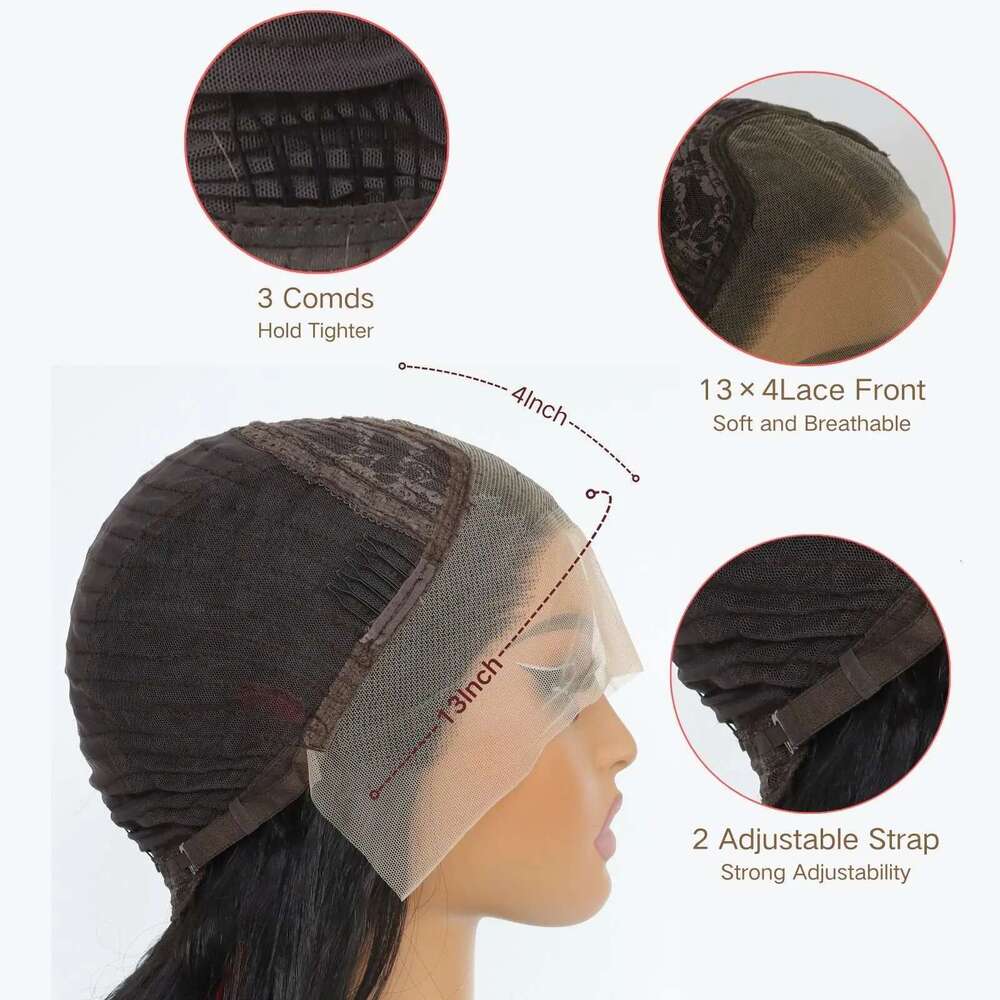 NAMM Body Wave 13*4 Synthetic Wigs,Long Glueless Lace Front Wig with Pre Plucked Natrural Hairline and Baby Hair