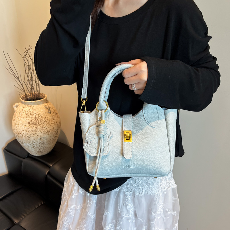 designer Korean Style Handheld Basket Bag for Women, Unique Design Handbag, 2025 New Large Capacity Bucket Bag, Shoulder Bag