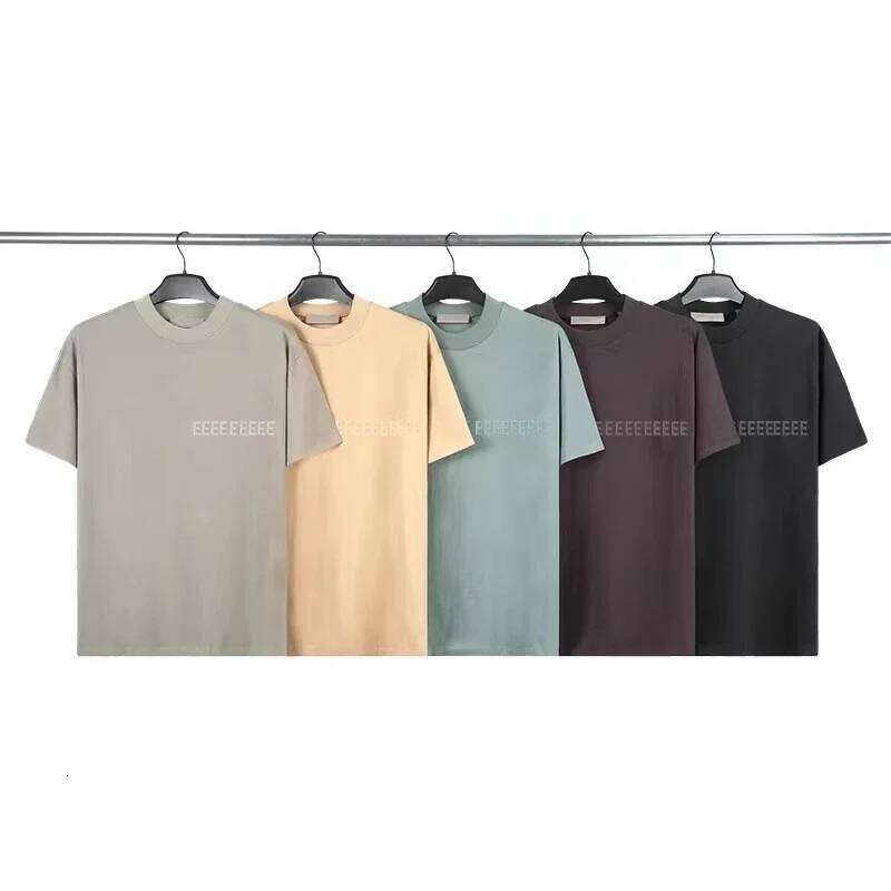 Season 9 Classic Brand Men's Chest 3D Silicone Letter Cotton Short Sleeve Trendy Couple High Street Loose Top T-shirt