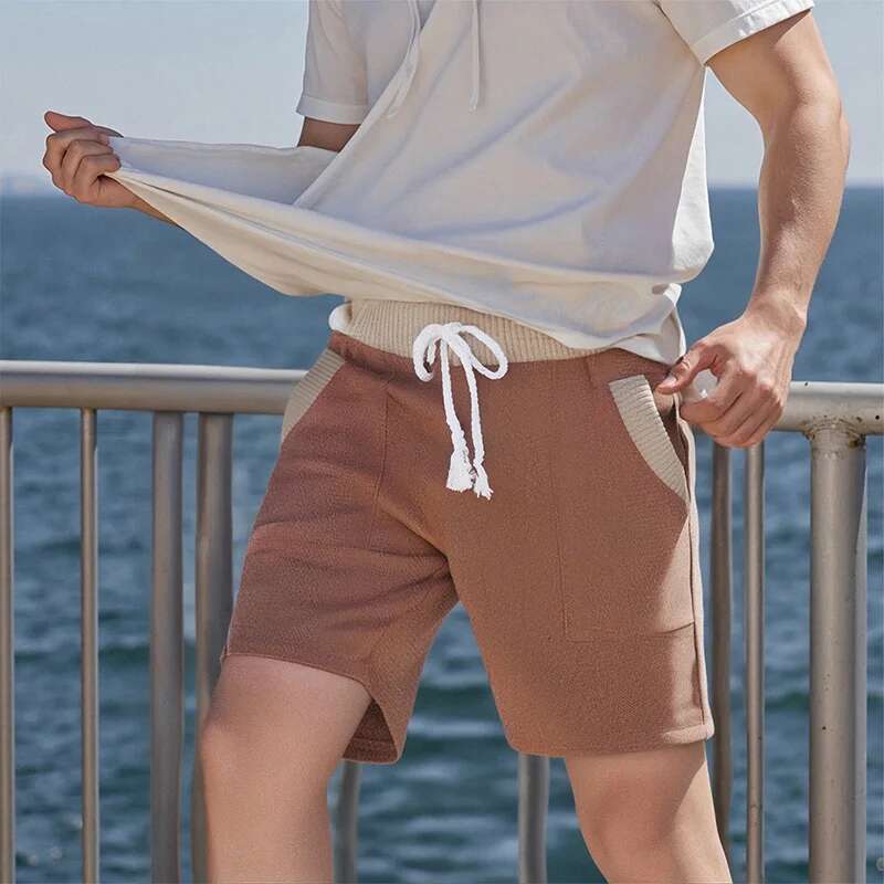 Mens Lightweight Summer Shorts with Elastic Waistband and Pockets Perfect for Casual Wear and Outdoor Activities