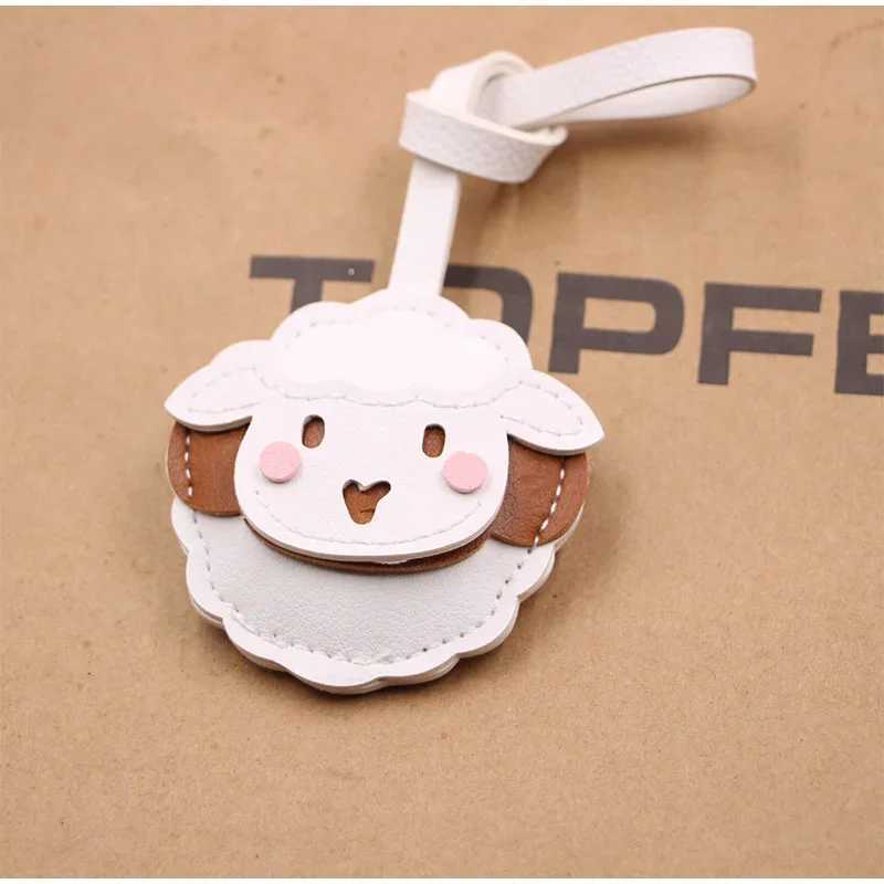 Classic Lamb Sheep Bag Pendant Key Chain Trend Quality Leather Sheep Animal Bag Backpack Charms Key Jewelry Accessories Keychain XJ250607