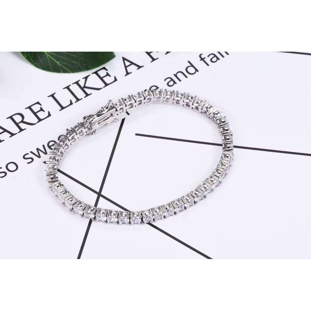 Jewelry Zircon Plated Sier Chain Trend Tennis Bracelet