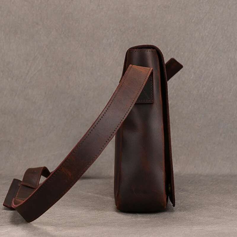 Vintage Crazy Horse Briefcases Laptop A4 Office Men Cover Messenger Men's Leather Bag Computer Bags